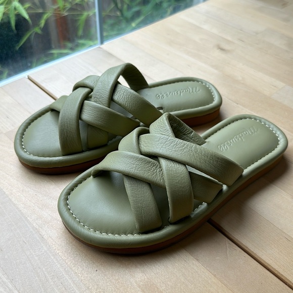 Madewell Shoes - New Madewell The Leeandra Slide Sandal in Lichen Green